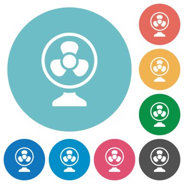 Tablo fan düz yuvarlak simgeler