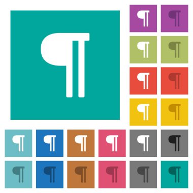 Metin paragraf Meydanı düz çok renkli simgeler