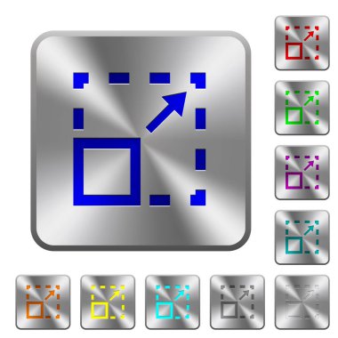 Öğe yuvarlak kare çelik düğmeleri en üst düzeye çıkarmak