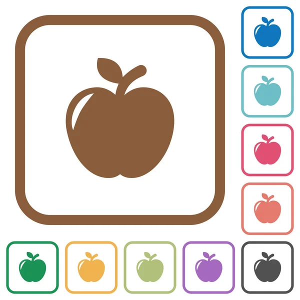 Apple-Eenvoudige pictogrammen — Stockvector