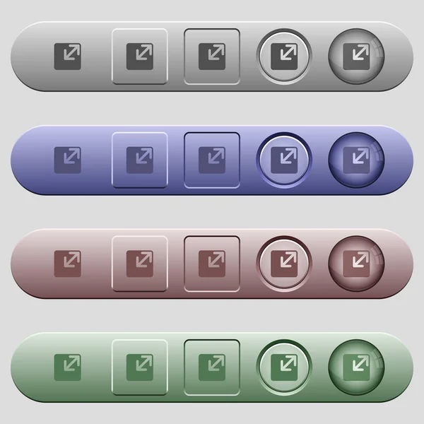 Het formaat van venster pictogrammen op horizontale menubalken wijzigen — Stockvector