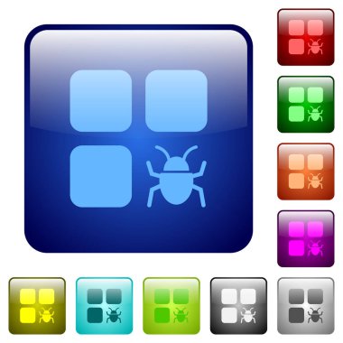 Bileşen hata renkli kare düğmeler