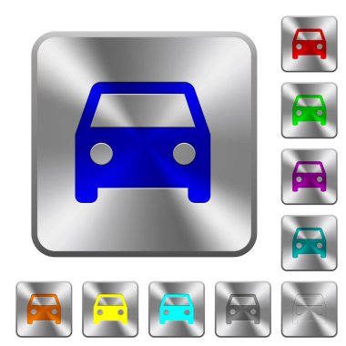 Kare çelik düğmeleri araba yuvarlak