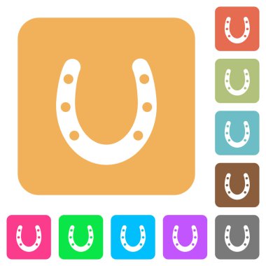 At nalı yuvarlak kare düz simgeler