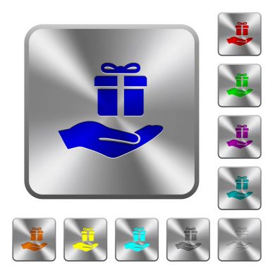 Hediye yuvarlak kare çelik düğmeleri