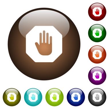 Kırmızı renk cam düğmeleri sekizgen şeklinde