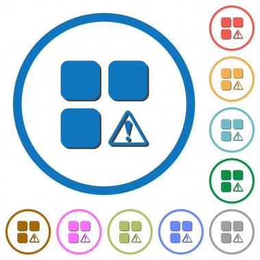 Bileşen uyarı simgeleri gölgeler ve anahatlar