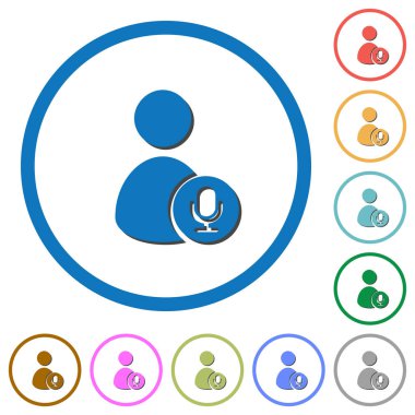 Kullanıcı yayın simgelerle gölgeler ve anahatlar