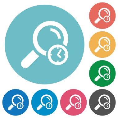 Arama zaman düz yuvarlak simgeler