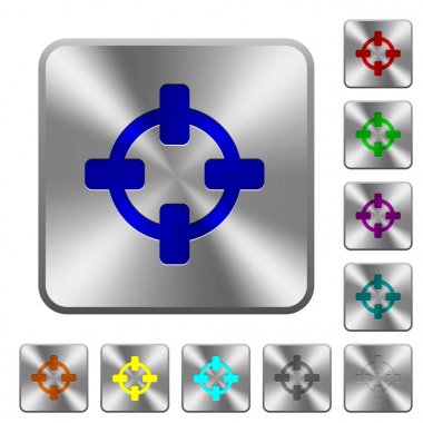 Yuvarlatılmış Kare çelik düğmeleri hedef