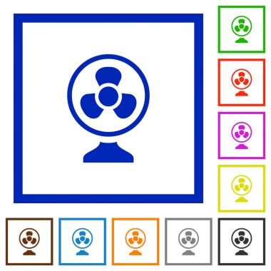 Tablo fan düz çerçeveli simgeler