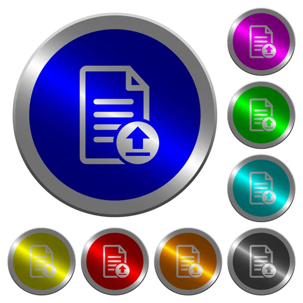 Télécharger le document lumineux comme des boutons ronds couleur pièce — Image vectorielle
