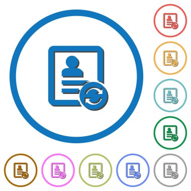 Gölgeler ve anahatları ile iletişim simgeleri Yenile