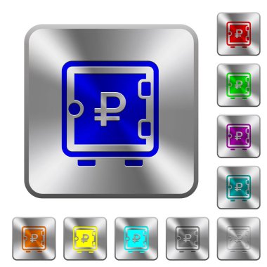 Kare çelik düğmeleri Rublesi güçlü bir kutu yuvarlak