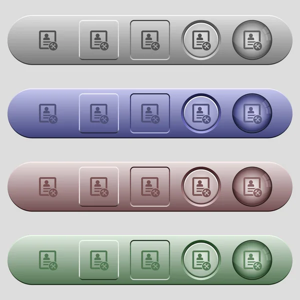 Neem contact op met extra pictogrammen op horizontale menubalken — Stockvector