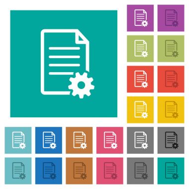 Kurulum kare daire belge çok renkli simgeler