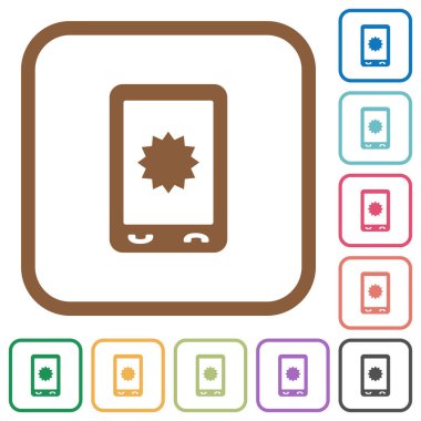 Mobil garanti basit simgeler