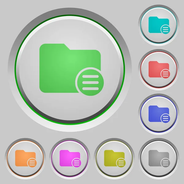 Options du répertoire boutons poussoirs — Image vectorielle