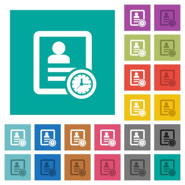 Randevu kare daire iletişim çok renkli simgeler