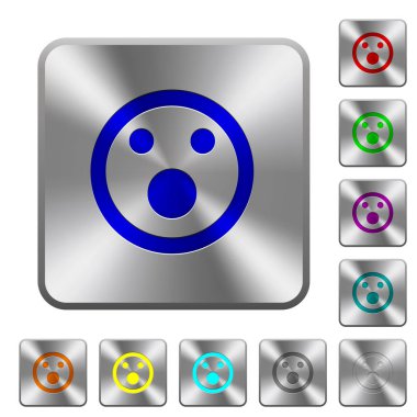 Kare çelik düğmeleri şok ifade yuvarlak