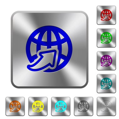 Dünya çapında yuvarlak kare çelik düğmeleri