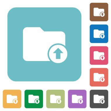 Yuvarlak doğru hareket ettirmek kare düz simgeler