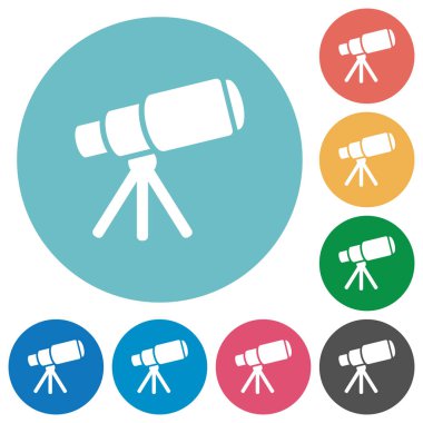 Uzay Teleskobu düz yuvarlak simgeler