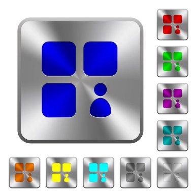 Kare çelik düğmeleri bileşeni sahibi yuvarlak