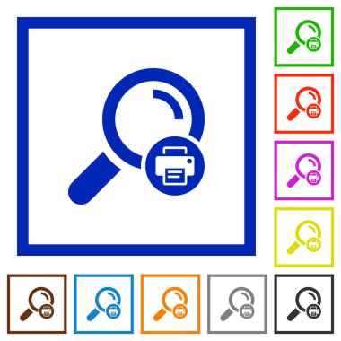 Arama sonuçları düz çerçeveli simgeler yazdırma