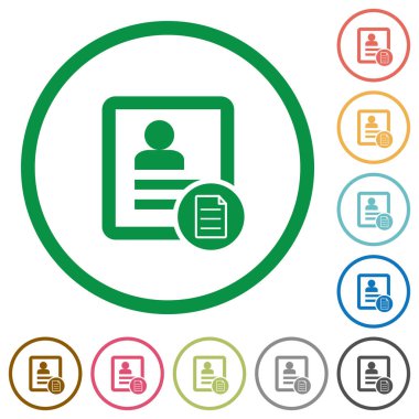 Kişi özelliklerini simgeler anahatları ile düz