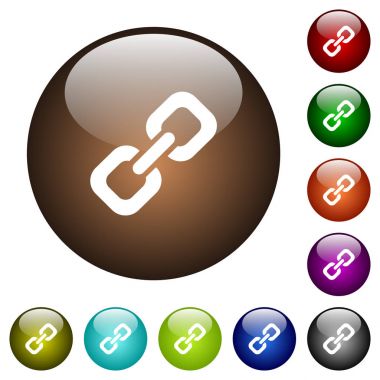 Bağlantı renk cam düğmeleri