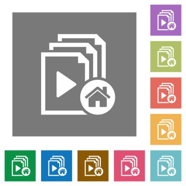 Varsayılan çalma listesi kare düz simgeler