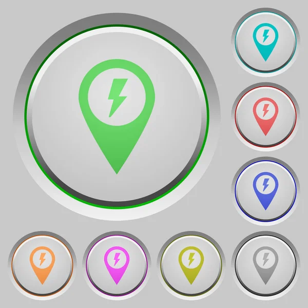 Быстрый подход GPS карта местоположения кнопки — стоковый вектор