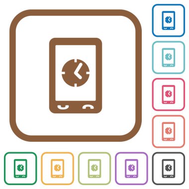 Mobil saat basit simgeler