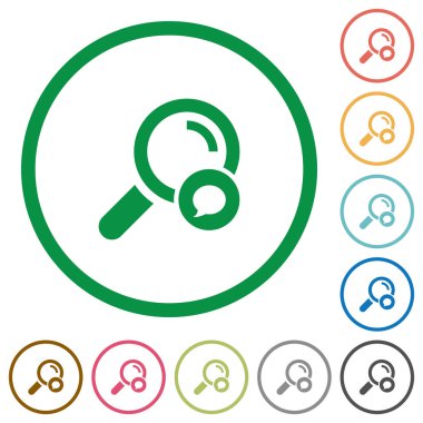 Yorum düz simgeler anahatları ile arama