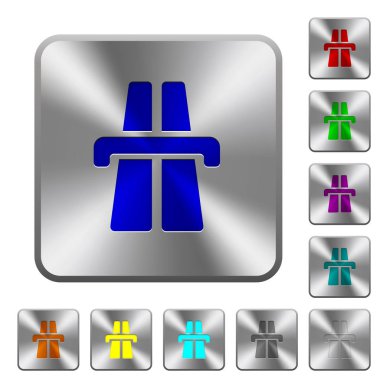 Kare çelik düğmeleri otoyol yuvarlanmış