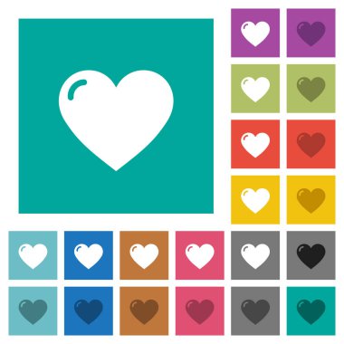 Şekil kare daire kalp çok renkli simgeler