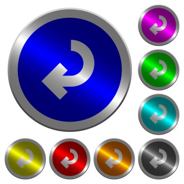 Ok parlak sikke benzeri yuvarlak renk düğmeleri dönmek