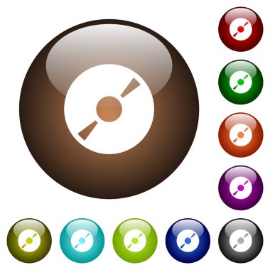 DVD disk renk cam düğmeleri