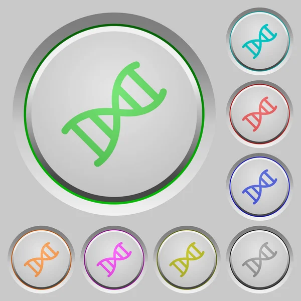 Boutons poussoirs molécules ADN — Image vectorielle