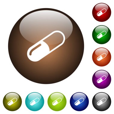 Hap renk cam düğmeleri