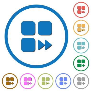 Gölgeler ve anahatları bileşen sarma simgeler