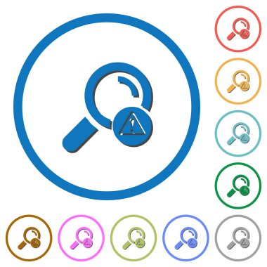 Arama hata simgesi gölgeler ve anahatlar