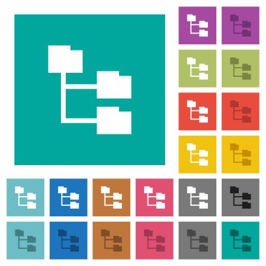 Klasör yapısı Meydanı düz çok renkli simgeler