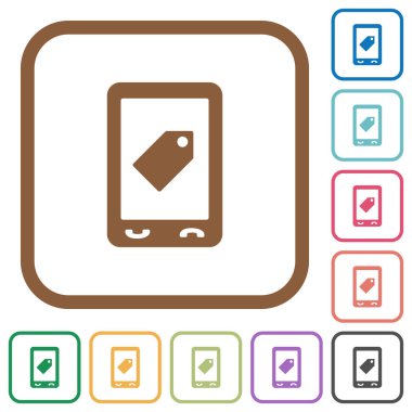 Hareket eden etiket basit simgeler