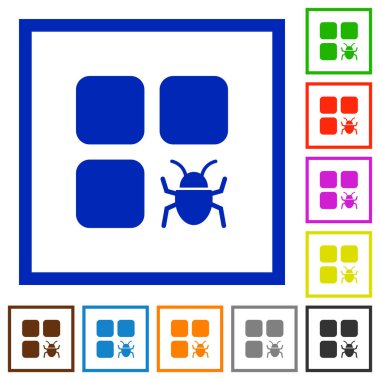 Bileşen hata düz çerçeveli simgeler