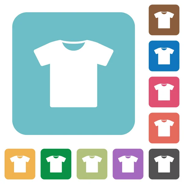 T-shirt rounded square flat icons — Stock Vector