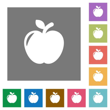 Apple kare düz simgeler