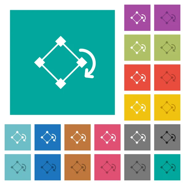 Вращающиеся квадратные плоские многоцветные иконки — стоковый вектор