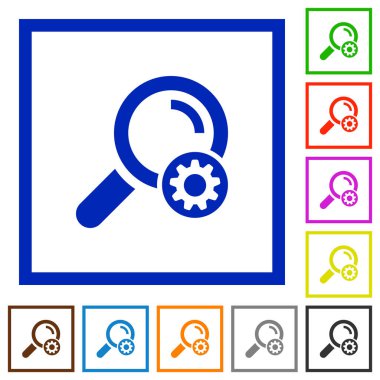 Arama ayarları düz çerçeveli simgeler